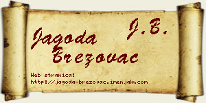 Jagoda Brezovac vizit kartica